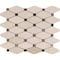 Msi Valencia Blend Elongated Octagon SAMPLE Polished Marble Mesh-Mounted Mosaic Tile ZOR-MD-0463-SAM - alternate 1
